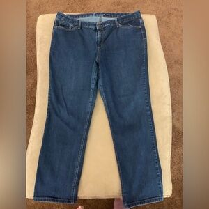 Crown & Ivy dark wash straight leg jeans size 20W